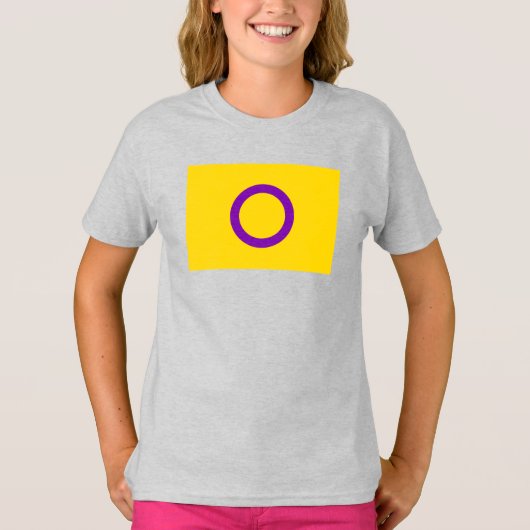 インターセックスプライドフラグ Tシャツ (正面)