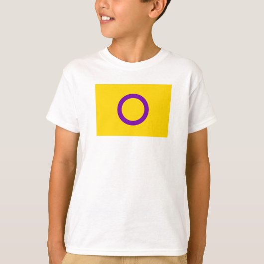 インターセックスプライドフラグ Tシャツ (正面)