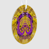 インターセックスプライドフラッグカラーズドラゴンダマスク オーナメント (正面)