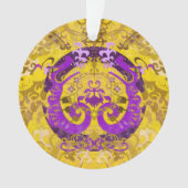 インターセックスプライドフラッグカラーズドラゴンダマスク オーナメント (正面)