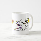 インターセックスプライド付きカワイアクソロトル国旗LGBTQ+ コーヒーマグカップ (正面右)