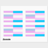 インターセックス/トランスプライドフラグのシール 長方形シール (シート)