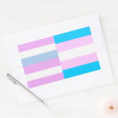 インターセックス/トランスプライドフラグのシール 長方形シール (封筒)