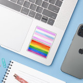インターセックス プライド ストライプ シール (ノートパソコンとiPhone)