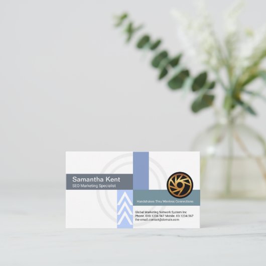 インターセプトリンクつながりSEOマーケティング 名刺 (スタンド正面)