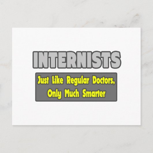 インターニスト…頭が切れる. ポストカード (正面)
