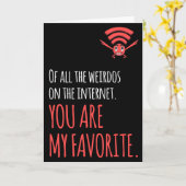 インターネカスタムお気に入りのットCaで私のWeirdoをおもしろい カード (黄色い花)