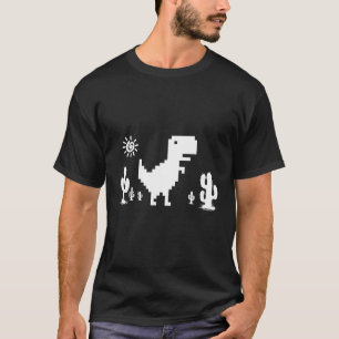 インターネットつながり恐竜8ビットピクセルなし Tシャツ