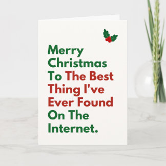 インターネットで見つけた最高の人 楽しいクリスマス カード