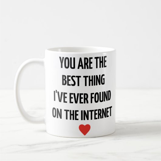 インターネットで見つけた最高の存在 コーヒーマグカップ (左)