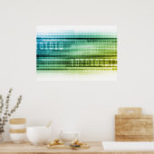 インターネットと個人情報を介したデータセキュリティ ポスター (キッチン)