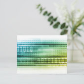 インターネットと個人情報を介したデータセキュリティ ポストカード (スタンド正面)