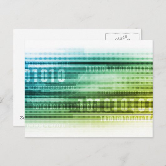 インターネットと個人情報を介したデータセキュリティ ポストカード (正面/裏面)