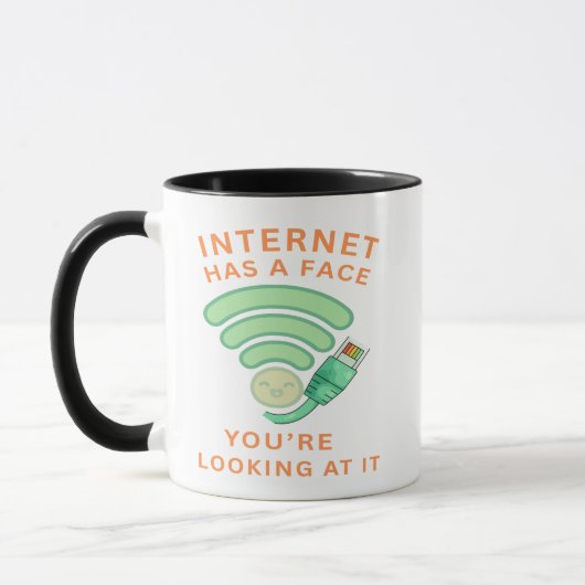 インターネットには顔がある、それはあなた自身 マグカップ (左)