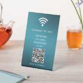 インターネットに接続するためのWiFiネットワークスキャンQRコード 台座サイン (インサイチュ)