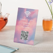 インターネットに接続するためのWiFiネットワークスキャンQRコード 台座サイン (インサイチュ)