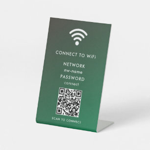 インターネットに接続するためのWiFiネットワークスキャンQRコード 台座サイン