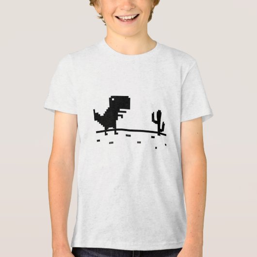 インターネットに接続できない恐竜 トライブレンドTシャツ (正面)