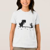 インターネットに接続できない恐竜 トライブレンドTシャツ (正面)