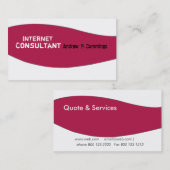 インターネットのコンサルタントの赤く粋で幾何学的なモダン 名刺 (正面/裏面)