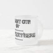 インターネットのミームのテンプレートのカスタムの文字の巨大なコップ フロストグラスマグカップ (正面右)