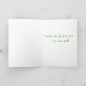 インターネットのロマンス サンキューカード (内部)