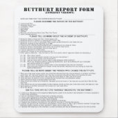 インターネットのButthurtの報告形式のマウスパッド マウスパッド (正面)