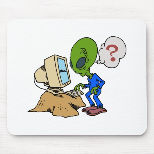 インターネットはこの火星人に外国です マウスパッド (正面)