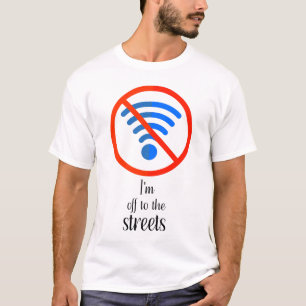 「インターネットは?問題ない!", cyber offline おもしろい cu tシャツ