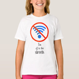 「インターネットは?問題ない!", cyber offline おもしろい cu tシャツ