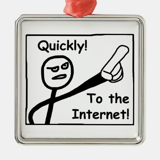 インターネットへ メタルオーナメント (正面)