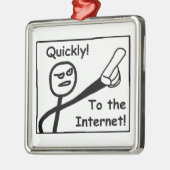 インターネットへ メタルオーナメント (左)