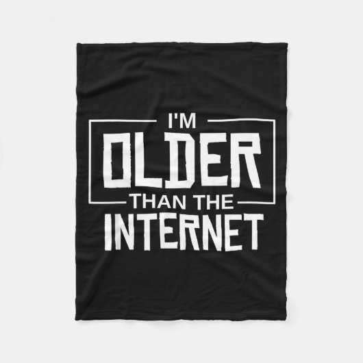 インターネットより古い俺 - ブラック フリースブランケット (正面)