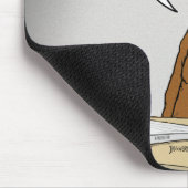 インターネットをサーフしているおもしろいなくま マウスパッド (コーナー)