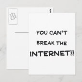 インターネットを壊すことはできない ポストカード (正面/裏面)
