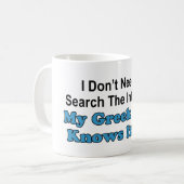 インターネットを捜さないで下さい-ギリシャの妻はそれをすべて知っています コーヒーマグカップ (正面左)