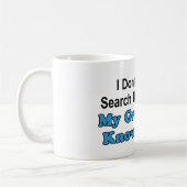 インターネットを捜さないで下さい-ギリシャの妻はそれをすべて知っています コーヒーマグカップ (左)