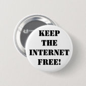 インターネットを自由保って下さい! 缶バッジ (正面&裏面)