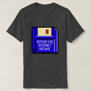 インターネットアーカイブのフロッピーディスクを守る Tシャツ