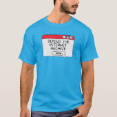 インターネットアーカイブTシャツを守る Tシャツ (正面)