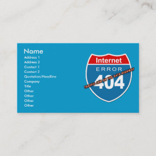 インターネットエラー404 名刺