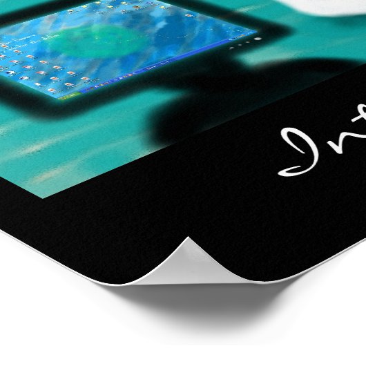 インターネットカフェ俳句アートプリント ポスター (角)