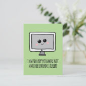 インターネットクリープかわいいおもしろいバレンタインデー ポストカード (スタンド正面)