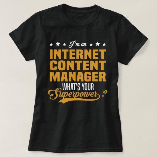 インターネットコンテンツマネージャ Tシャツ (デザイン正面)