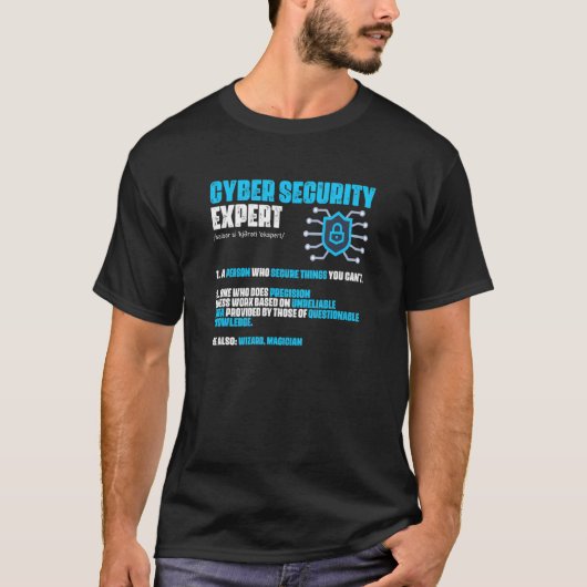 インターネットコンピュータープログラマー サイバーセキュリティ専門家 Tシャツ (正面)