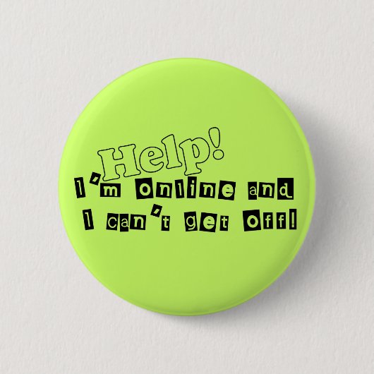 インターネットジャンキーボタン 缶バッジ (正面)