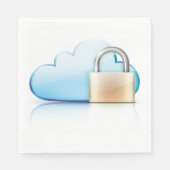 インターネットセキュリティアイコンパドロックセキュアナプキン スタンダードランチョンナプキン (正面)