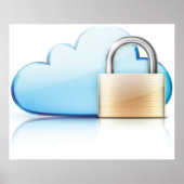 インターネットセキュリティアイコン南京錠セキュアポスター ポスター (正面)