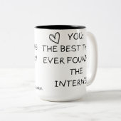 インターネットデートすることギフト、オンラインデートすること、オンライン ツートーンマグカップ (正面右)