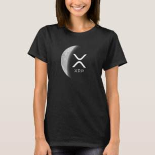 インターネットマネー暗号通貨リップルXRP月 Tシャツ